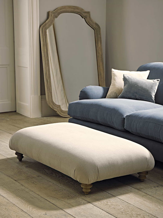 Cosy Ottoman Smoke Linen Cotton Blend