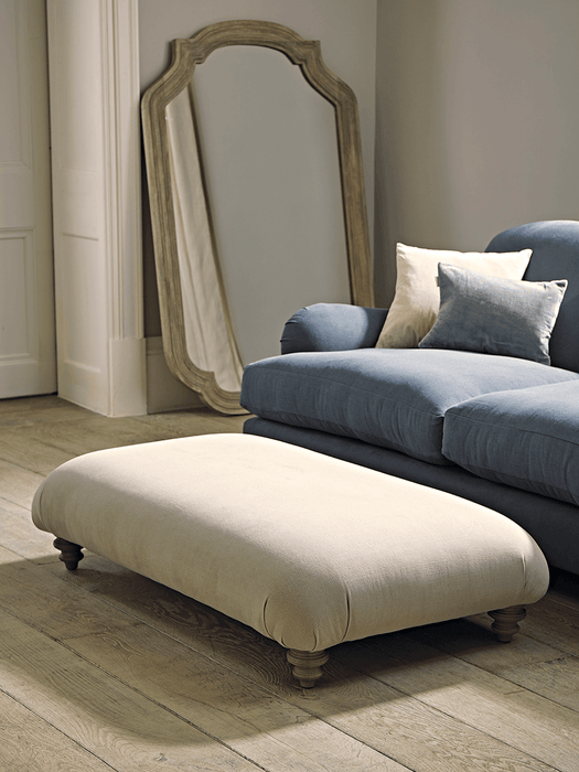 Cosy Ottoman Navy Cotton Velvet