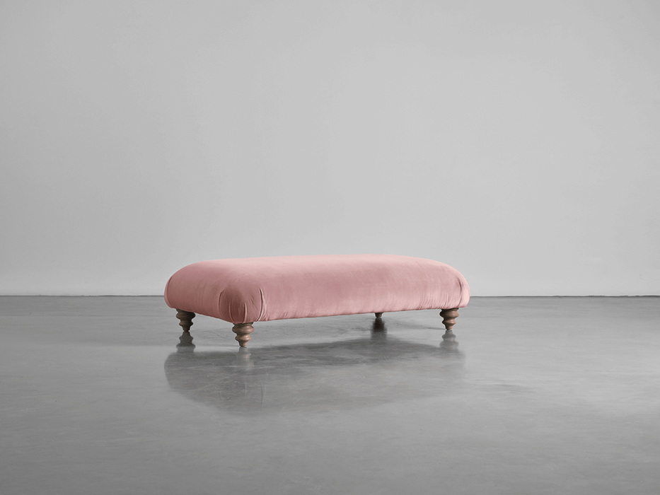 Cosy Ottoman Blush Cotton Velvet