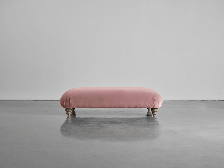 Cosy Ottoman Blush Cotton Velvet