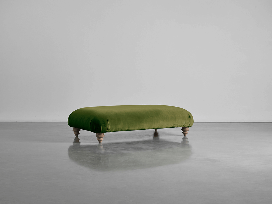 Cosy Ottoman Moss Cotton Velvet