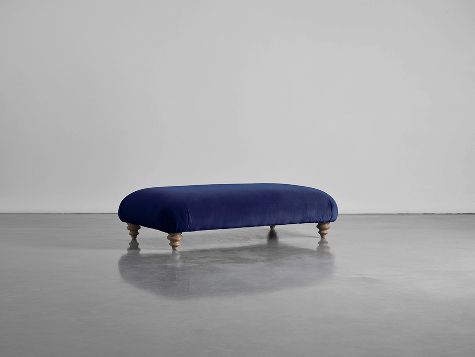 Cosy Ottoman Navy Cotton Velvet