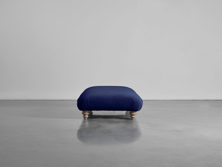 Cosy Ottoman Navy Cotton Velvet