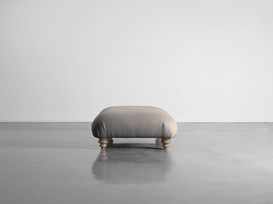 Cosy Ottoman Smoke Linen Cotton Blend