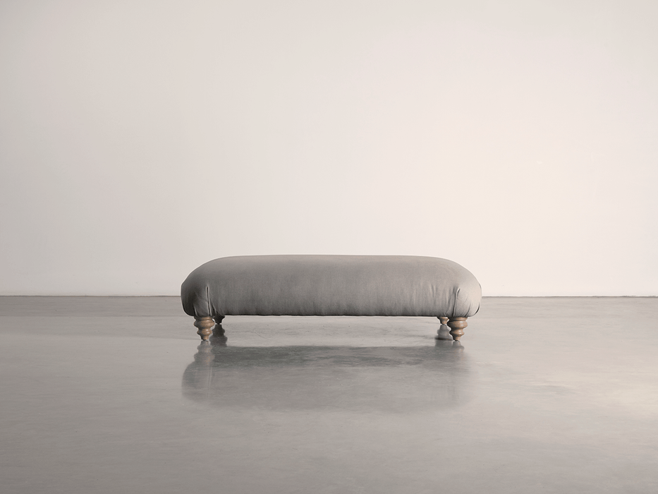 Cosy Ottoman Smoke Linen Cotton Blend