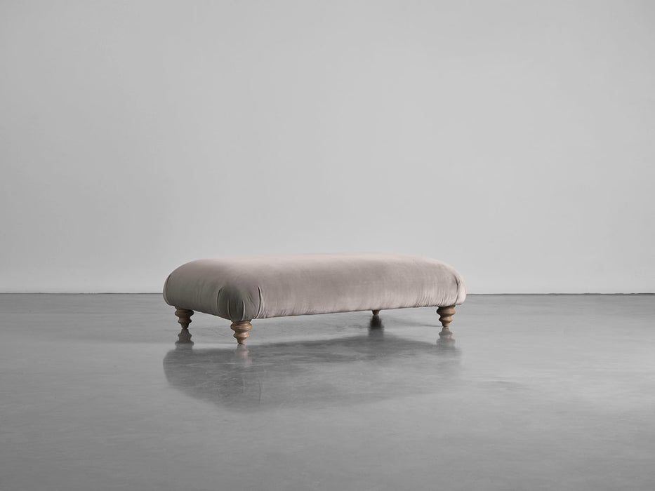 Cosy Ottoman Swedish Grey Cotton Velvet