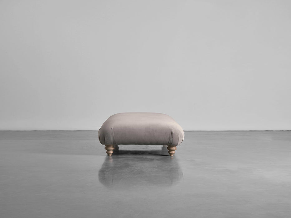 Cosy Ottoman Swedish Grey Cotton Velvet