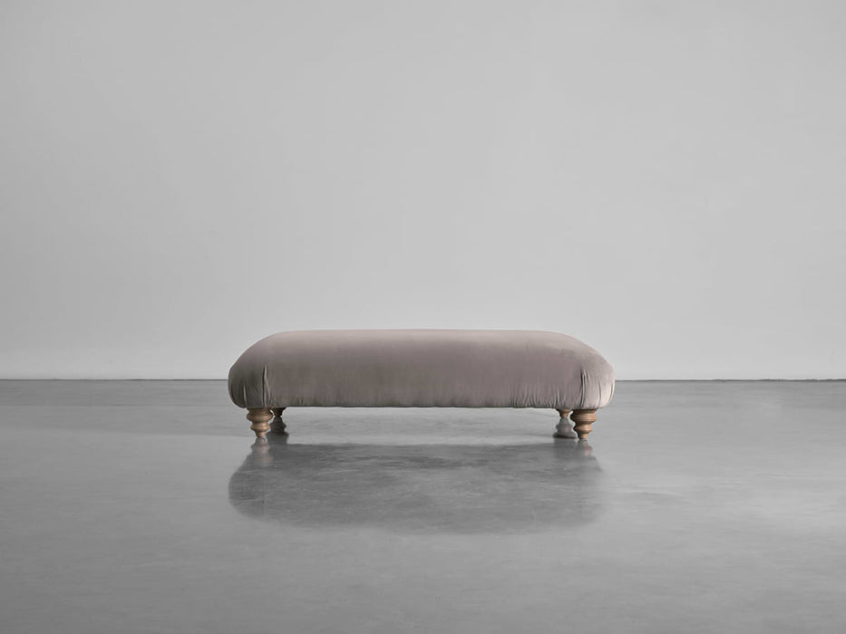 Cosy Ottoman Swedish Grey Cotton Velvet