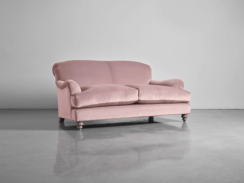 Cosy Petite Sofa Blush Cotton Velvet