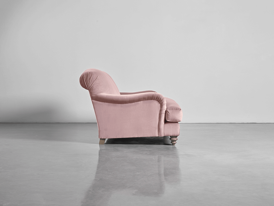 Cosy Petite Sofa Blush Cotton Velvet