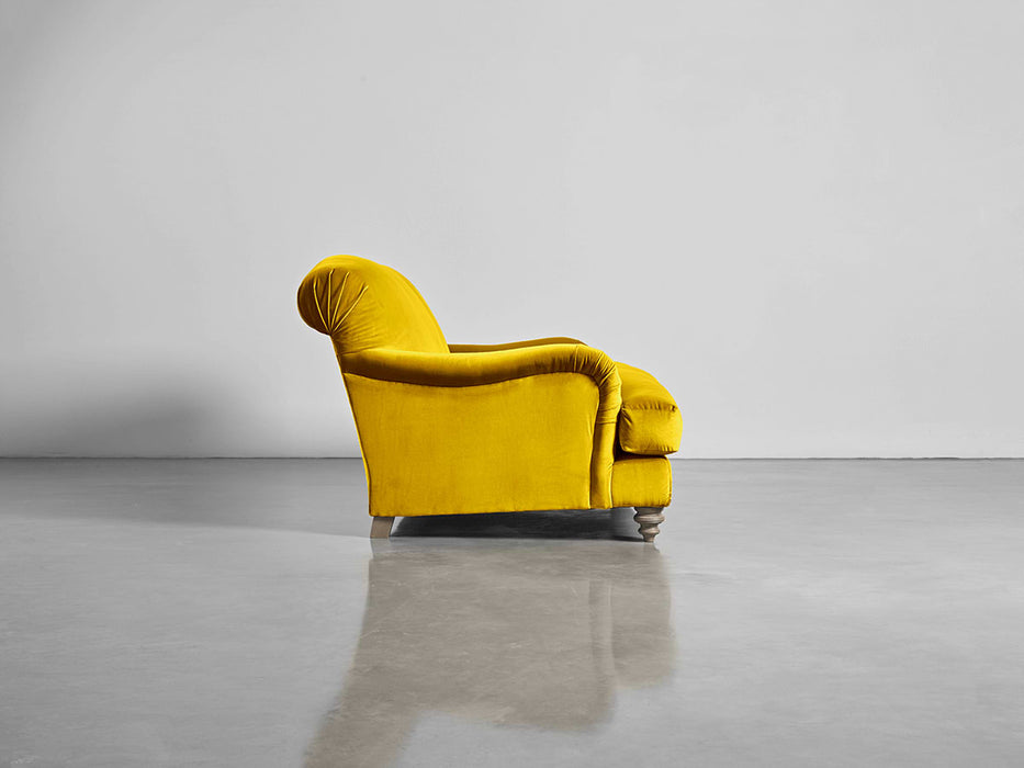 Cosy Petite Sofa Gold Cotton Velvet