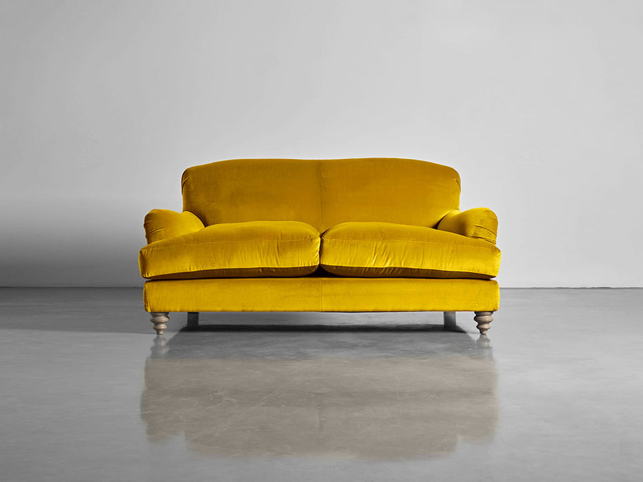 Cosy Petite Sofa Gold Cotton Velvet