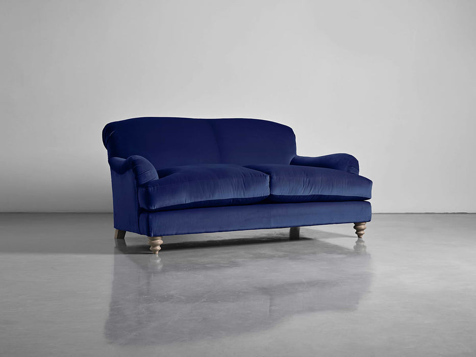 Cosy Petite Sofa Navy Cotton Velvet