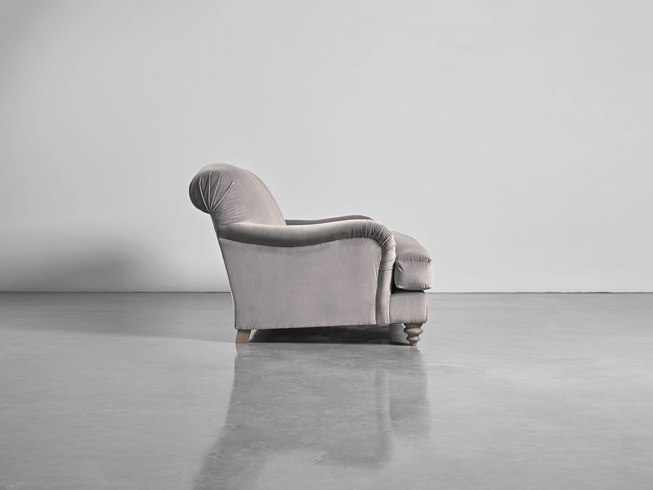 Cosy Midi Sofa Swedish Grey Cotton Velvet