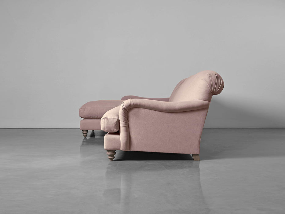 Cosy Chaise Mallow Linen Cotton Blend - Left Hand Facing
