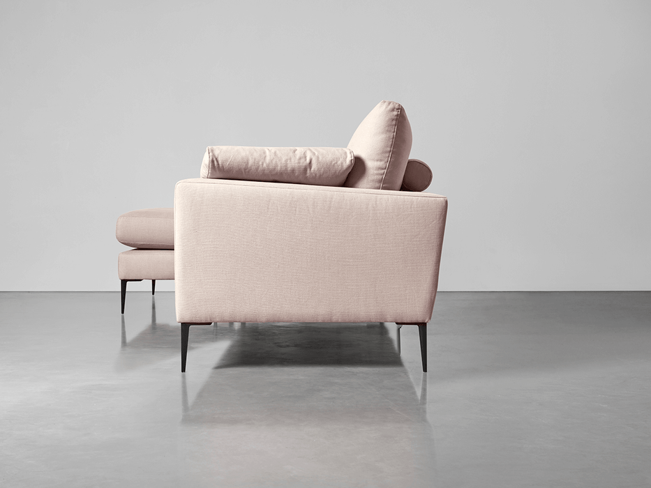 Milano Grand Chaise Sofa Mallow Linen Cotton Blend