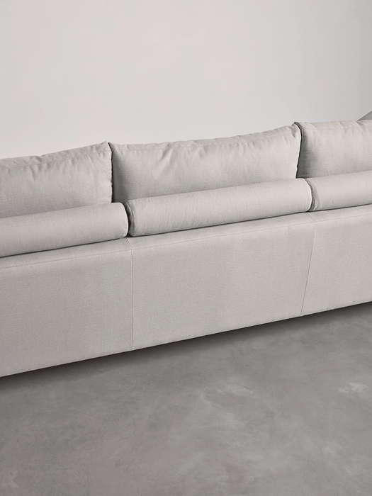 Milano Grand Chaise Sofa French Blue Linen Cotton Blend
