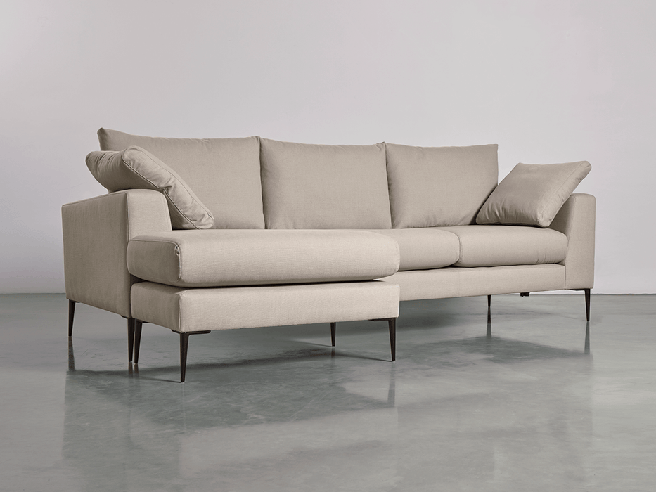 Milano Grand Chaise Sofa Birch Linen Cotton Blend