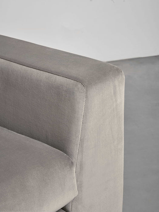 Milano Grand Chaise Sofa Gold Cotton Velvet