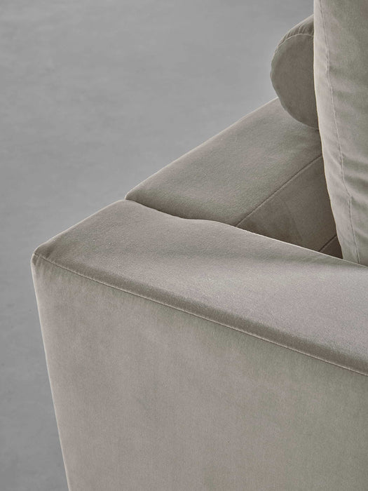 Milano Grand Chaise Sofa Gold Cotton Velvet