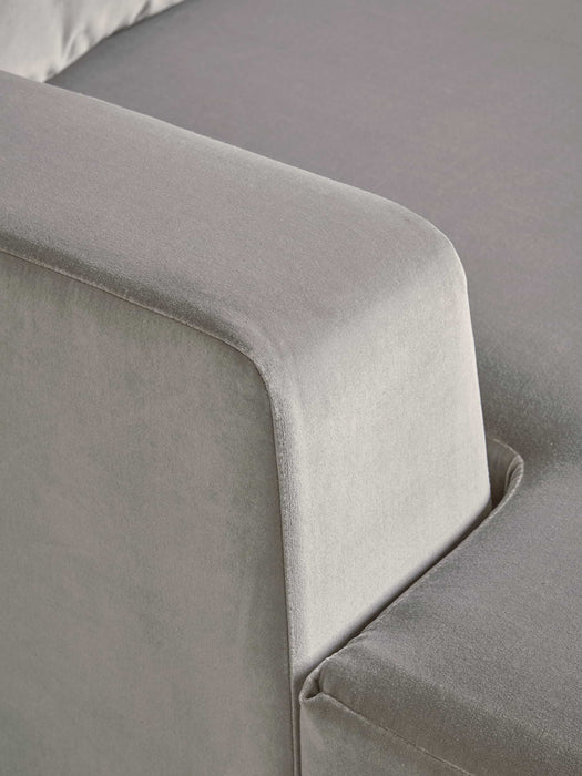 Milano Grand Chaise Sofa Gold Cotton Velvet