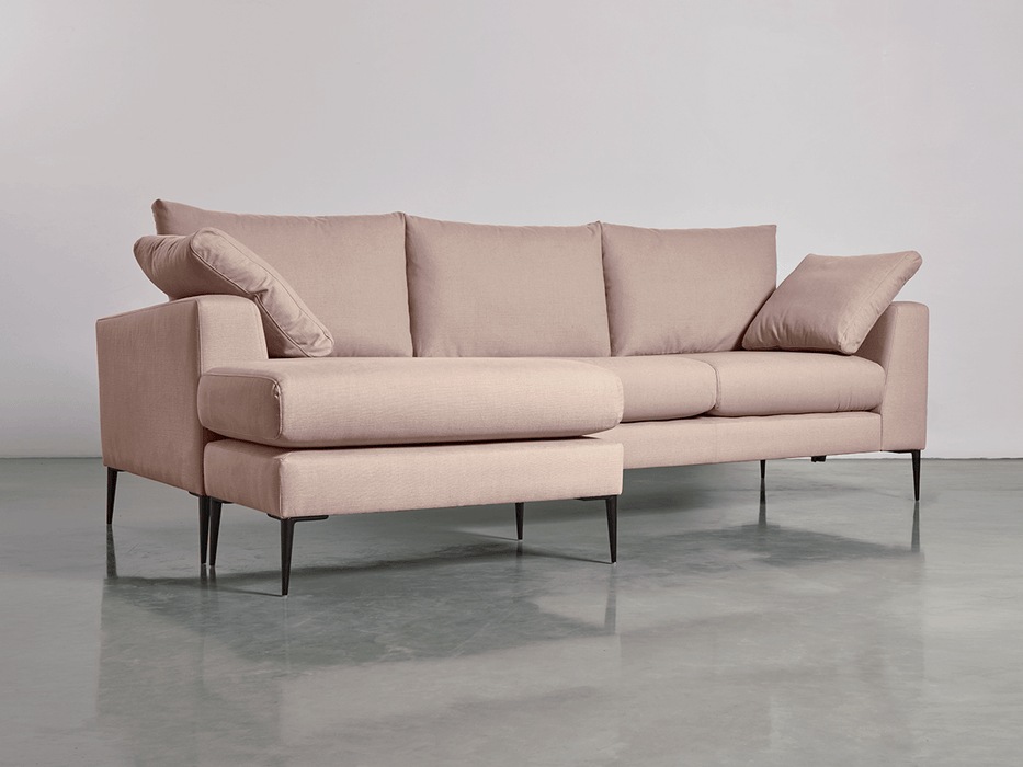 Milano Grand Chaise Sofa Mallow Linen Cotton Blend