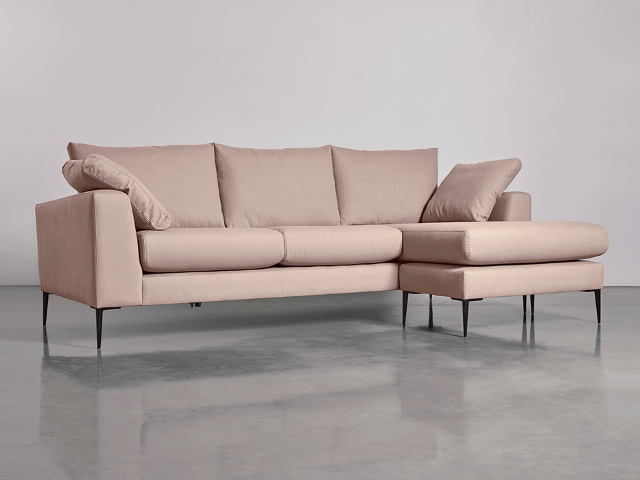 Milano Grand Chaise Sofa Mallow Linen Cotton Blend