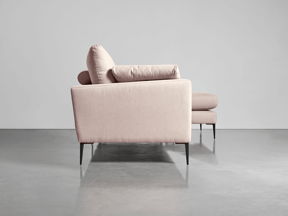 Milano Grand Chaise Sofa Mallow Linen Cotton Blend