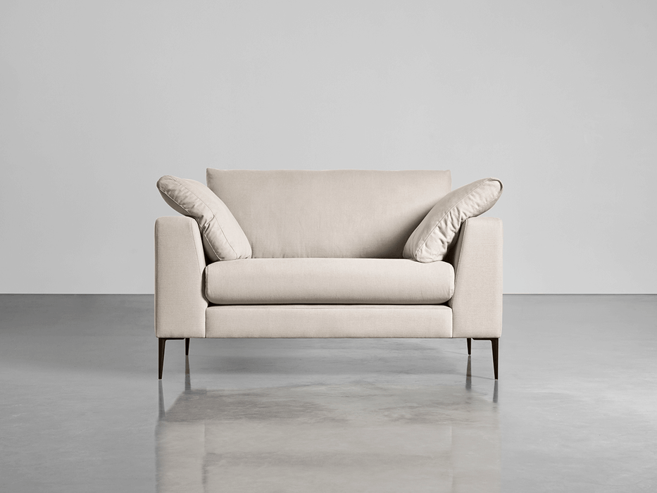 Milano Loveseat Birch Linen Cotton Blend