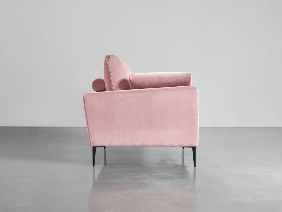 Milano Loveseat Blush Cotton Velvet