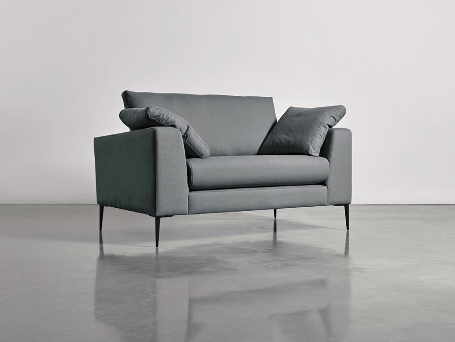 Milano Loveseat French Blue Linen Cotton Blend
