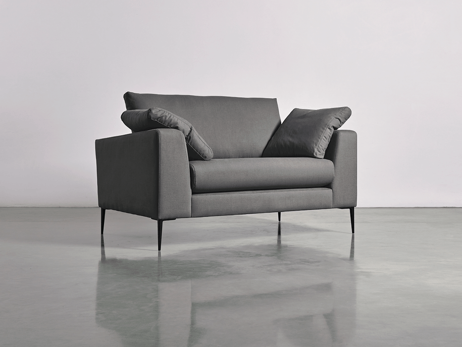Milano Loveseat Flint Linen Cotton Blend