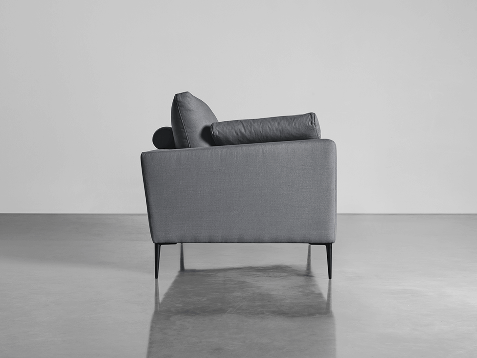 Milano Loveseat Flint Linen Cotton Blend