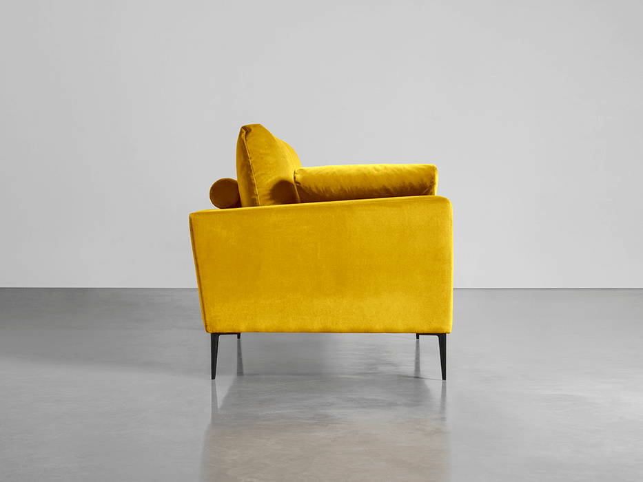 Milano Loveseat Gold Cotton Velvet