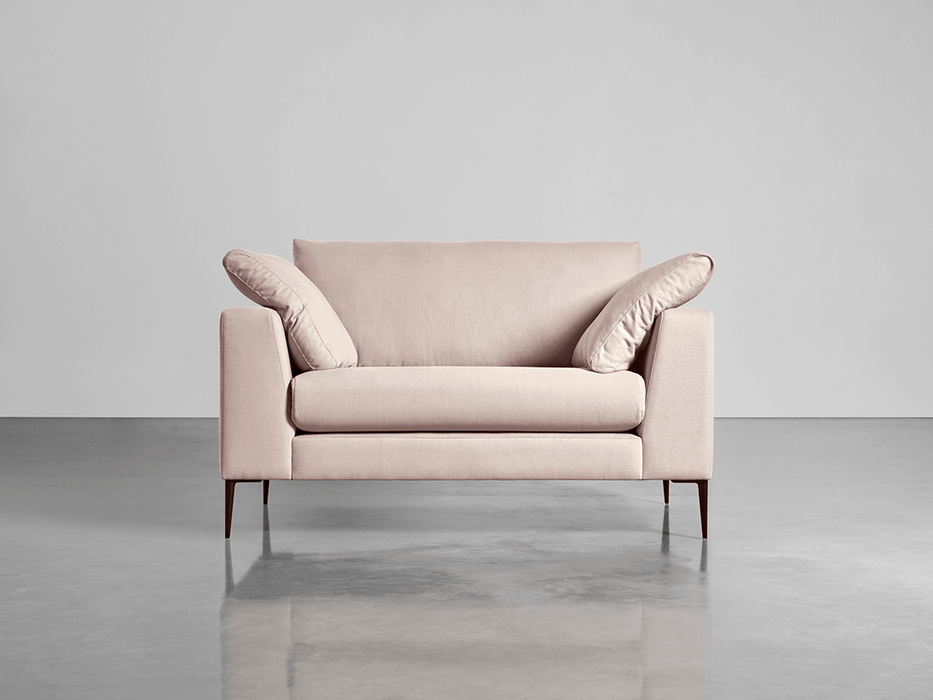 Milano Loveseat Mallow Linen Cotton Blend