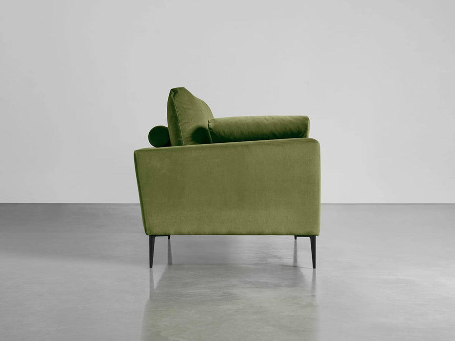 Milano Loveseat Moss Cotton Velvet