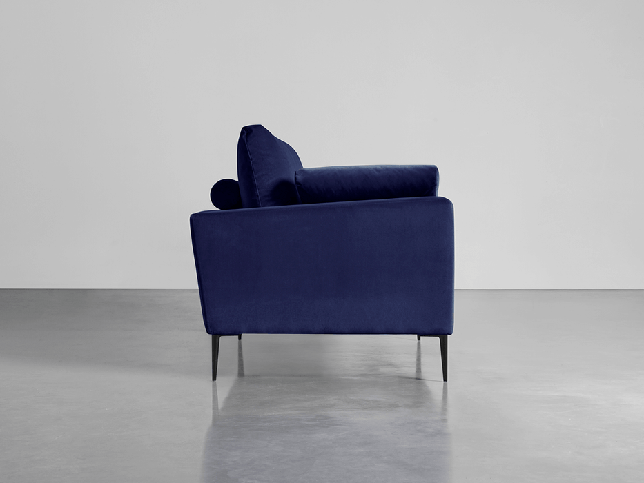 Milano Loveseat Navy Cotton Velvet