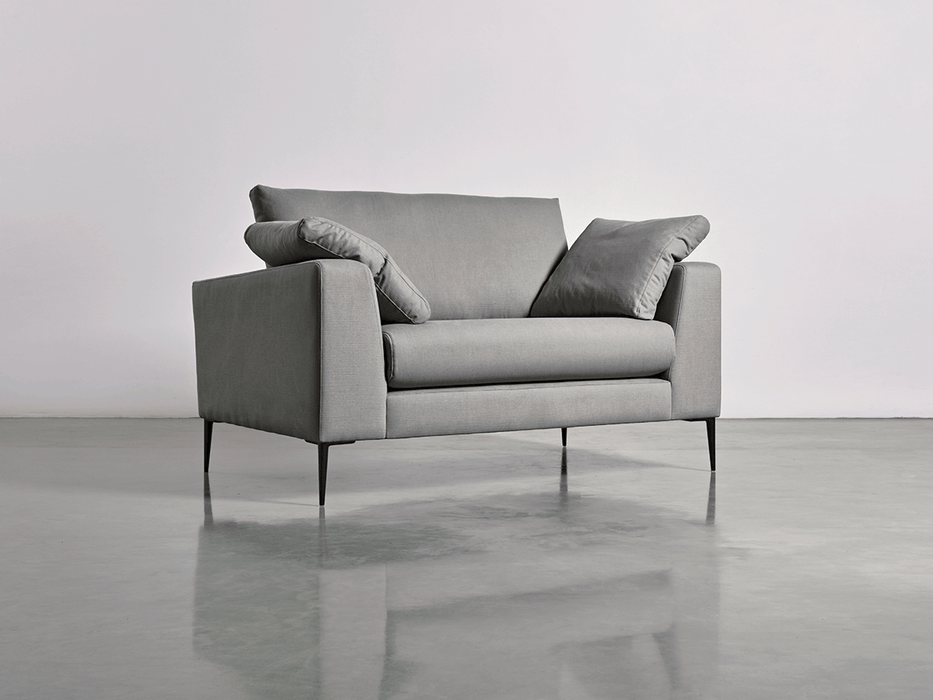 Milano Loveseat Smoke Linen Cotton Blend