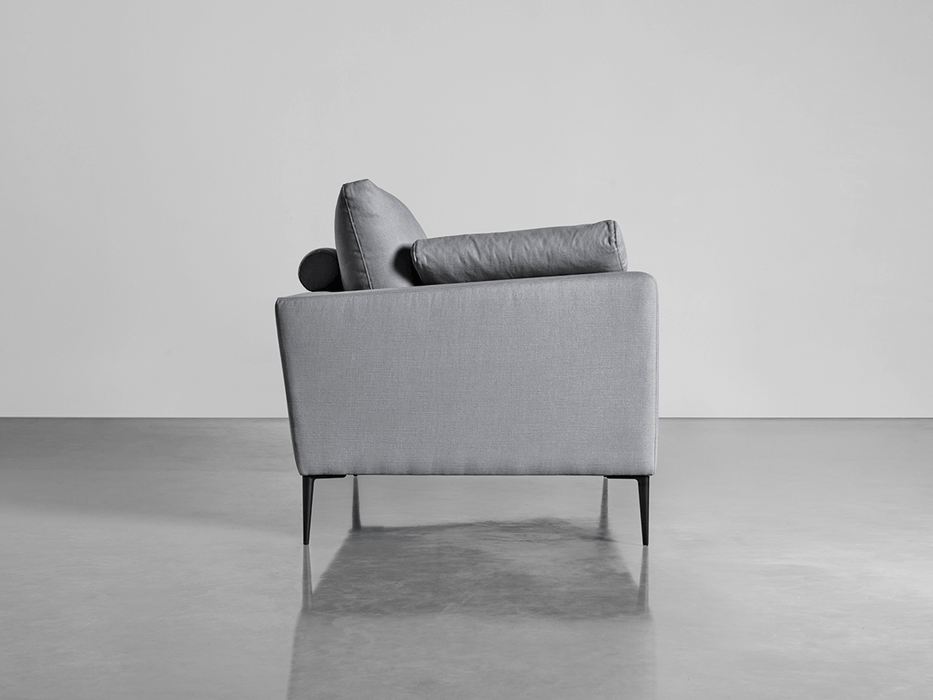 Milano Grand Sofa Smoke Linen Cotton Blend