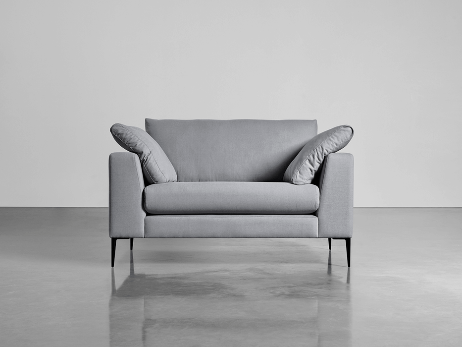 Milano Loveseat Smoke Linen Cotton Blend