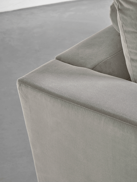 Milano Loveseat Moss Cotton Velvet
