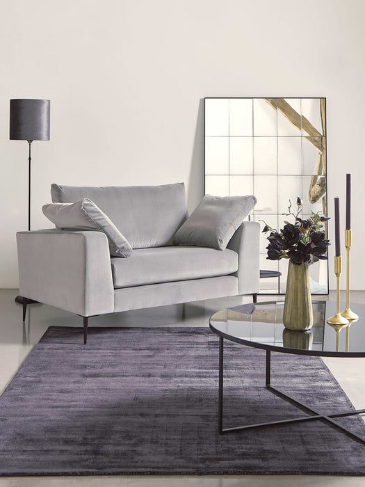 Milano Loveseat Navy Cotton Velvet