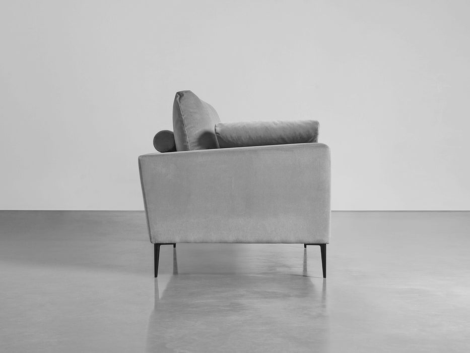 Milano Loveseat Swedish Grey Cotton Velvet