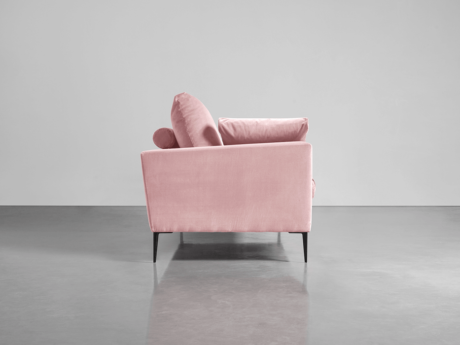 Milano Grand Sofa Blush Cotton Velvet