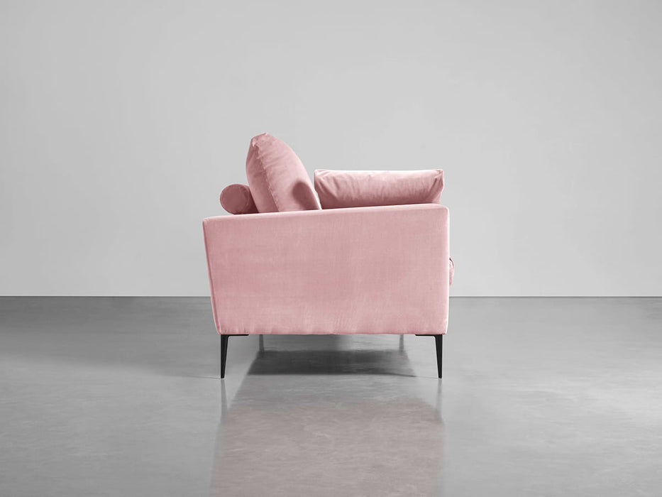 Milano Midi Sofa Blush Cotton Velvet