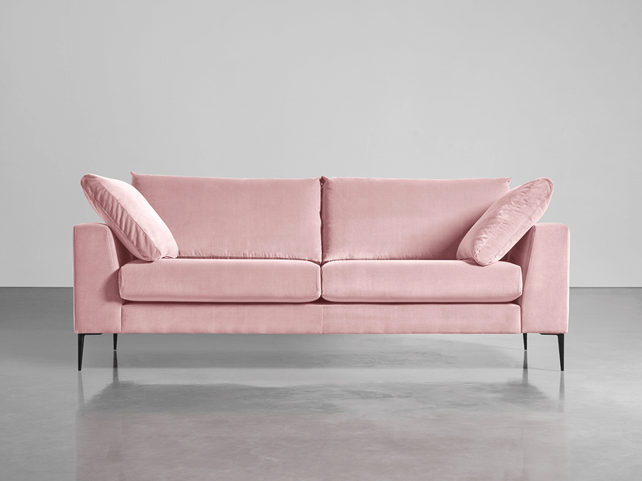 Milano Grand Sofa Blush Cotton Velvet
