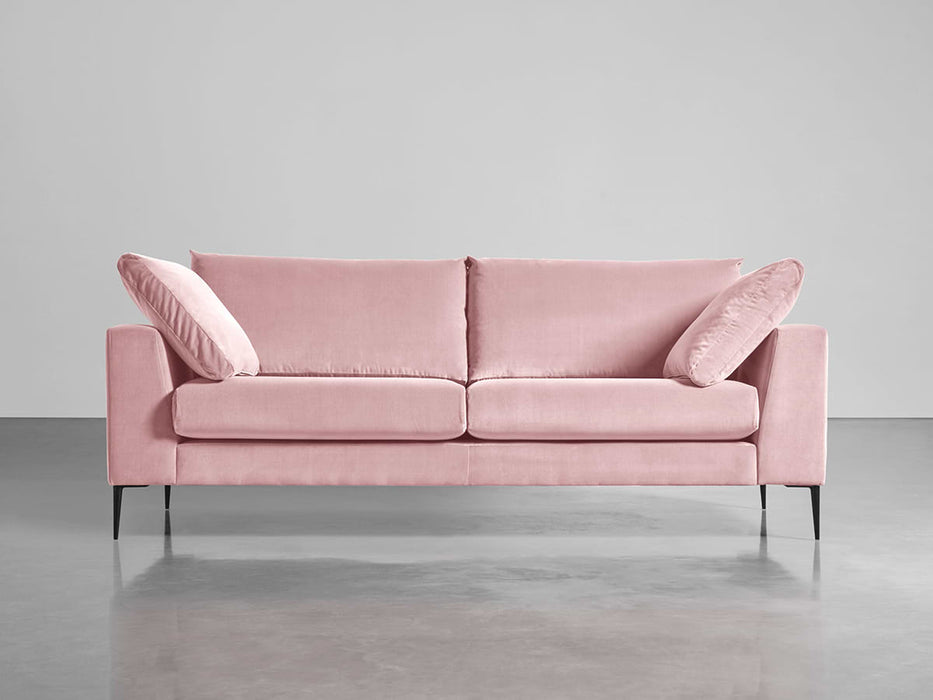 Milano Midi Sofa Blush Cotton Velvet