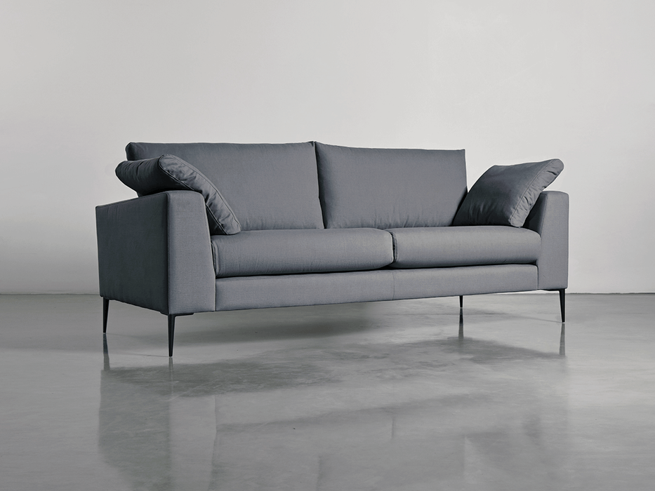 Milano Grand Sofa French Blue Linen Cotton Blend