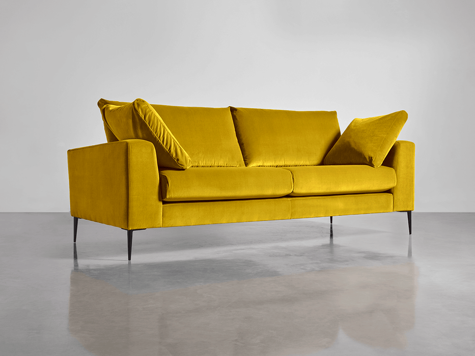 Milano Midi Sofa Gold Cotton Velvet
