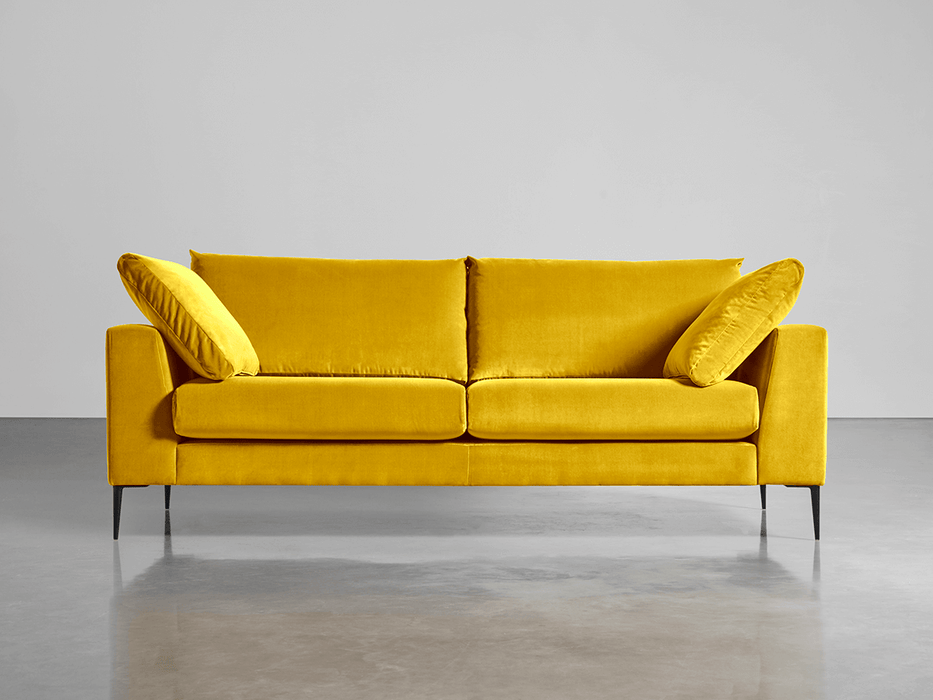 Milano Grand Sofa Gold Cotton Velvet